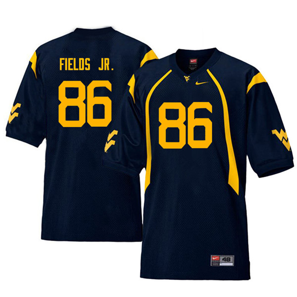 Men #86 Randy Fields Jr. West Virginia Mountaineers Throwback College Football Jerseys Sale-Navy - Click Image to Close
